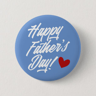 Caligrafía simple del Día del Padre Feliz   Botón
