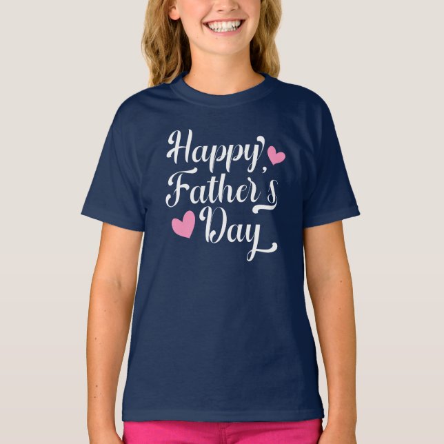 Caligrafía simple del Día del Padre Feliz | Camisa (Anverso)