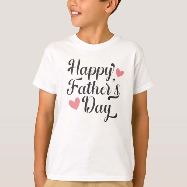 Caligrafía simple del Día del Padre Feliz | Camisa (Anverso)