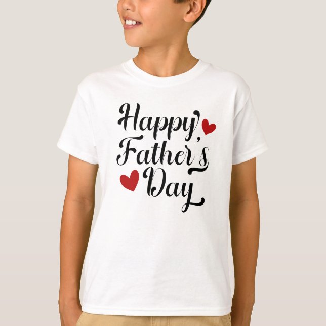 Caligrafía simple del Día del Padre Feliz | Camisa (Anverso)