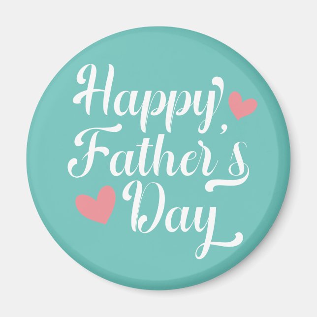 Caligrafía simple del Día del Padre Feliz | Imán (Frente)