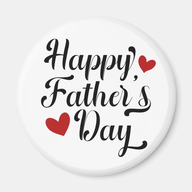Caligrafía simple del Día del Padre Feliz | Imán (Frente)