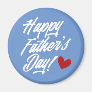 Caligrafía simple del Día del Padre Feliz   Imán