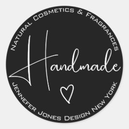 Caligrafía simple Etiquetas hechas a mano en blanc