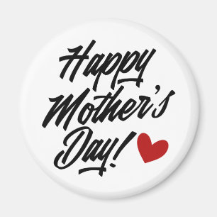 Caligrafía simple feliz del día de la madre Imán
