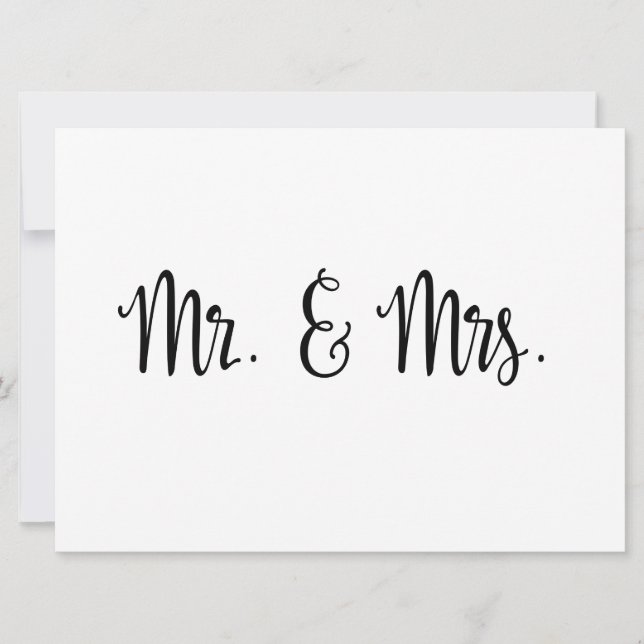 Caligrafía simple | Firma del Sr. y la Sra. boda (Anverso)
