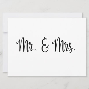Caligrafía simple Firma del Sr. y la Sra. boda