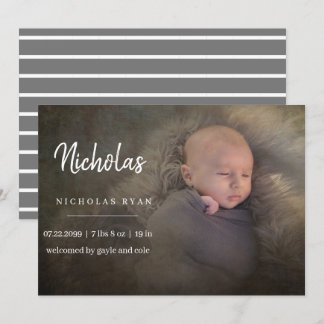 Caligrafía simple Invitación del bebé