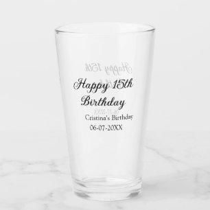 caligrafía simple mínimo feliz 15 cumpleaños