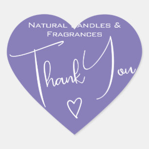 Caligrafía simple Purple Lilac Gracias Etiquetas