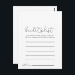 Caligrafía simple Tarjetas simples de lista de cub<br><div class="desc">Estas simples tarjetas caligráficas de lista de cubo son la actividad perfecta para una simple recepción de boda o una ducha de novia. El diseño, sencillo y elegante, presenta una tipografía de escritura clásica y elegante en blanco y negro. Cambie la redacción para que se adapte a cualquier evento vital....</div>