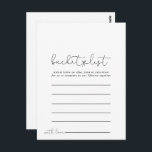 Caligrafía simple Tarjetas simples de lista de cub<br><div class="desc">Estas simples tarjetas caligráficas de lista de cubo son la actividad perfecta para una simple recepción de boda o una ducha de novia. El diseño, sencillo y elegante, presenta una tipografía de escritura clásica y elegante en blanco y negro. Cambie la redacción para que se adapte a cualquier evento vital....</div>