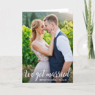 Caligrafía: tarjeta de Boda casada