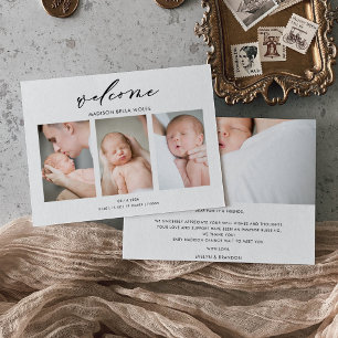 Caligrafía Tarjeta de Invitación de foto mínima pa