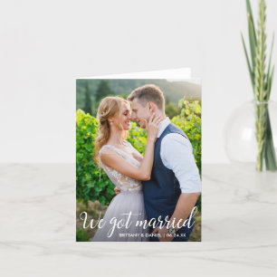 Caligrafía: tarjeta de nota fotográfica de Boda ca