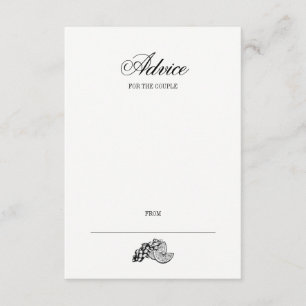 Caligrafía y tarjeta del consejo de la boda del