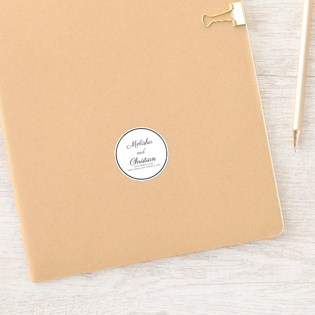 Caligrafo moderno Minimalista pegatina (Libreta)