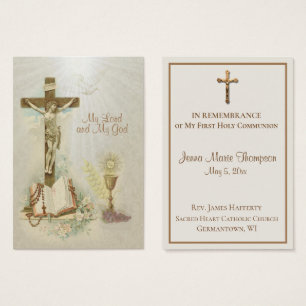 Cáliz de Tarjeta Sagrada Tradicional Primera Comun