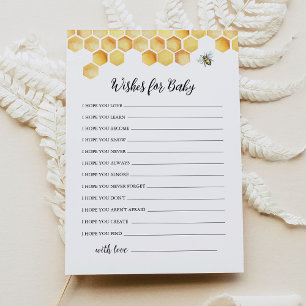 CALLA Bee Quiere Tarjeta De Consejos De Baby Showe