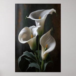 Calla blanca Lilies Lily Flor Poster de impresión
