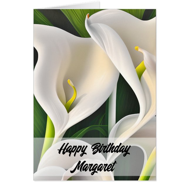 Calla Lilies Happy Birday Card (Frente)