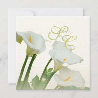 Calla lilies, invitaciones de boda