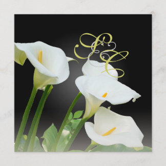 Calla lilies, invitaciones de boda