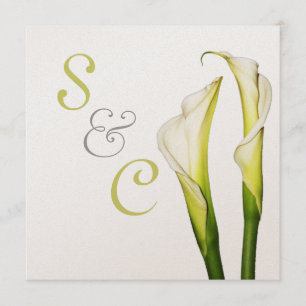Calla lilies, invitaciones de boda