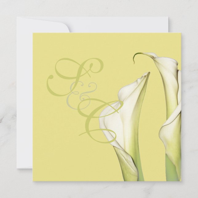 Calla lilies, invitaciones de boda (Anverso)