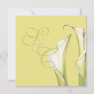 Calla lilies, invitaciones de boda