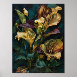 Calla lilies - poster de arte digital de flores