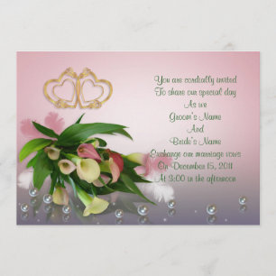 Calla lilies Wedding Invitación elegante
