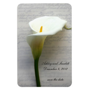 calla lily en imán flexible de escritura a mano