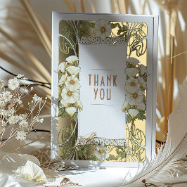 Calla Lily Gracias Tarjeta Art Nouveau Mucha