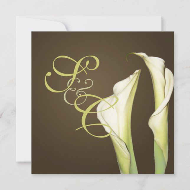 Calla se lanza a la boda de café invitaciones (Anverso)