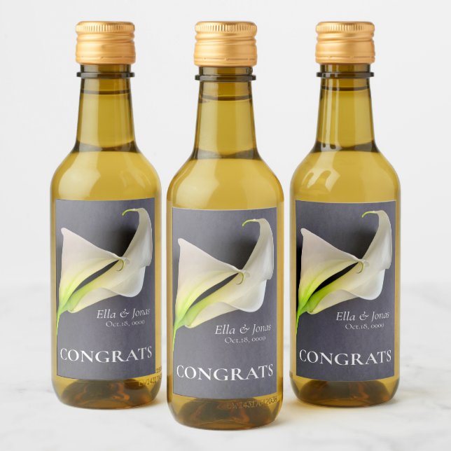 Calla se liga en boda gris (Botellas)