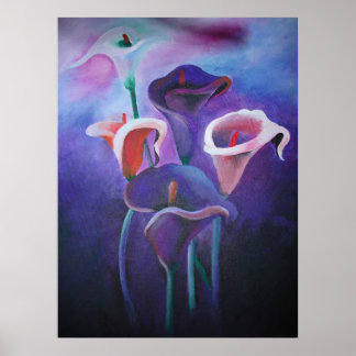 Callas Púrpura Lilac Y Arte Púrpura