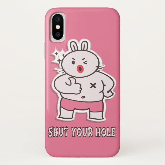 Cállate Funda-Mate Apenas hay Funda para iPhone X (Reverso)