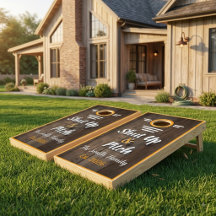 Cállate y Lanza Conjunto de Cornhole de Madera Rús