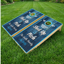 Cállate y Lanza Conjunto de Cornhole de Madera Rús