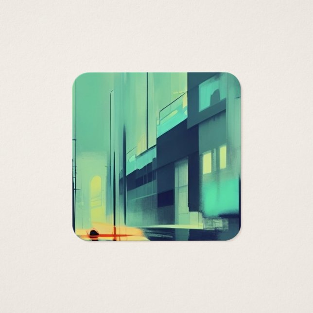 Calle azul nocturna (Anverso)