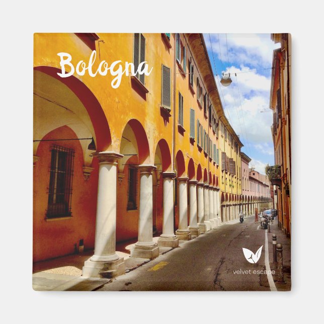 Calle Bolonia - imán de nevera por Velvet Escape (Frente)