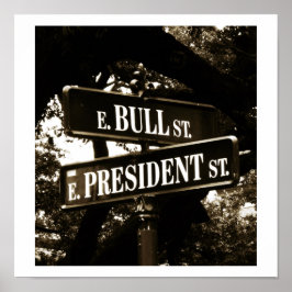 Calle Bull & President ~ Rótulo de impresión / Pos
