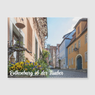 Calle colorida en Rothenburg ob der Tauber