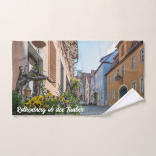 Calle colorida en Rothenburg ob der Tauber