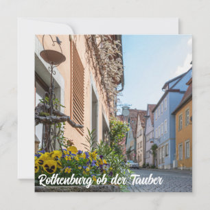 Calle colorida en Rothenburg ob der Tauber