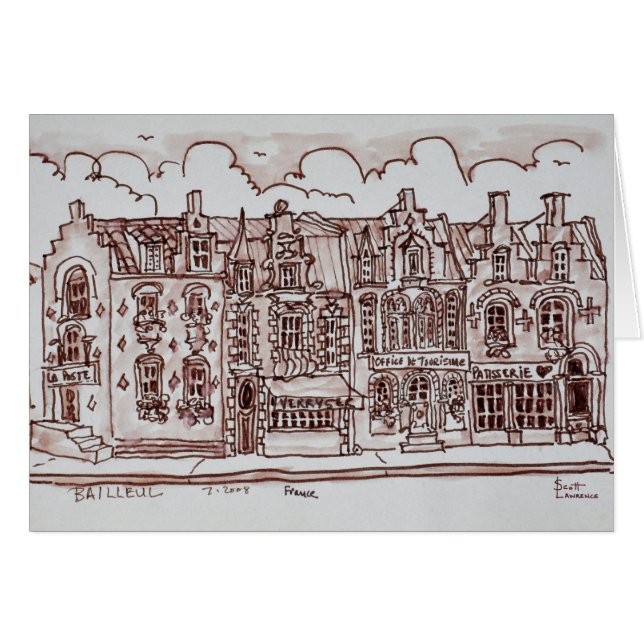 Calle comercial| Bailleul, Francia (Anverso (Horizontal))