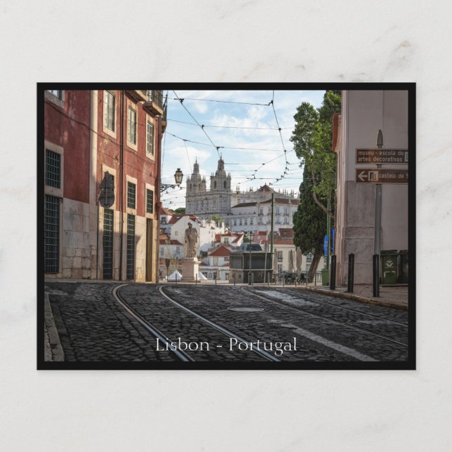 Calle de Lisboa, postal de Portugal (Anverso)