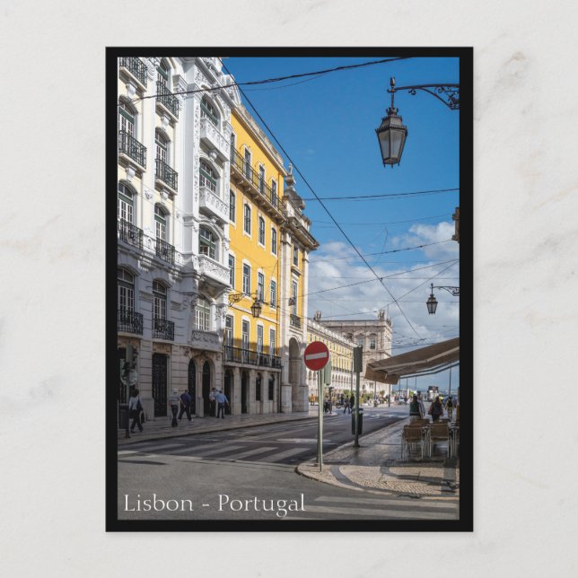 Calle de Lisboa, postal de Portugal (Anverso)