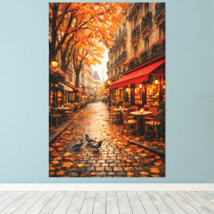 Calle del Café de Otoño en París – Arte en Lienzo
